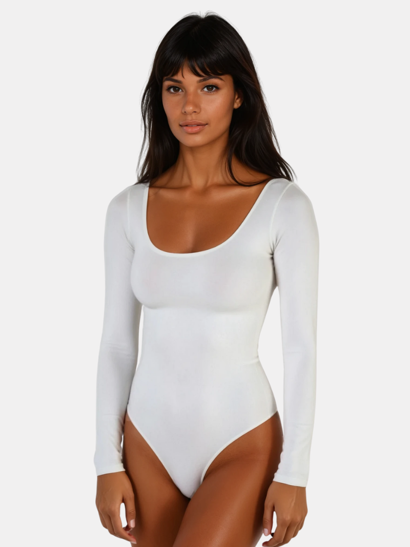 Long Sleeve Thong Shapewear Bodysuit