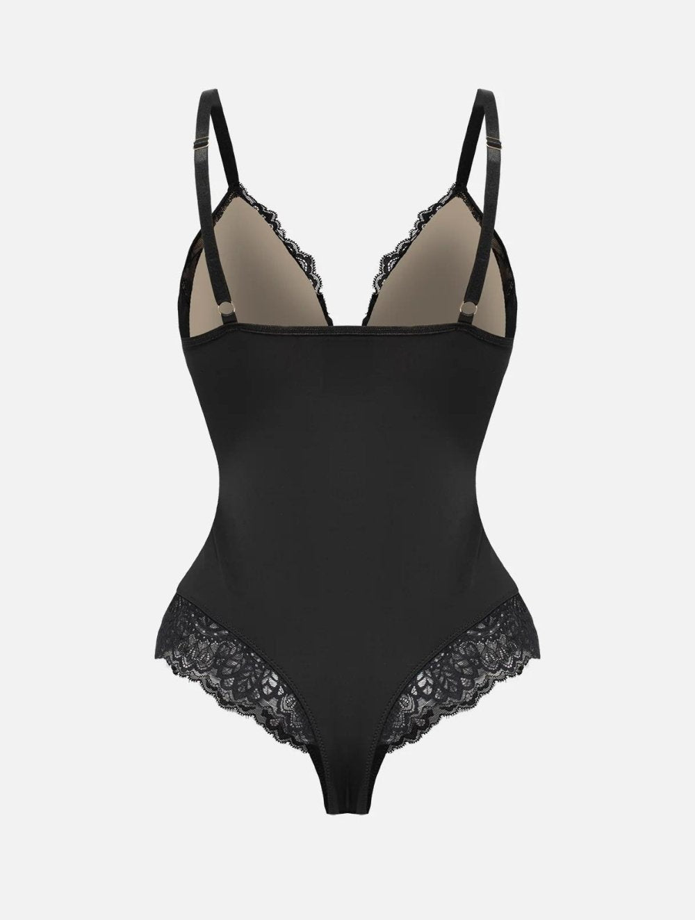 Deep V-Neck Lace Bodysuit