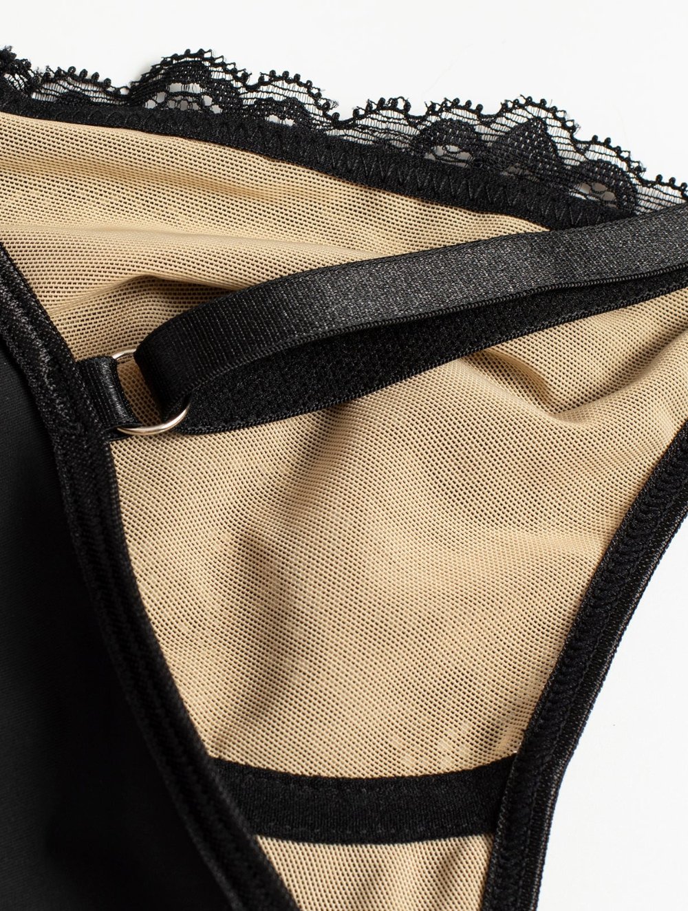 Deep V-Neck Lace Bodysuit