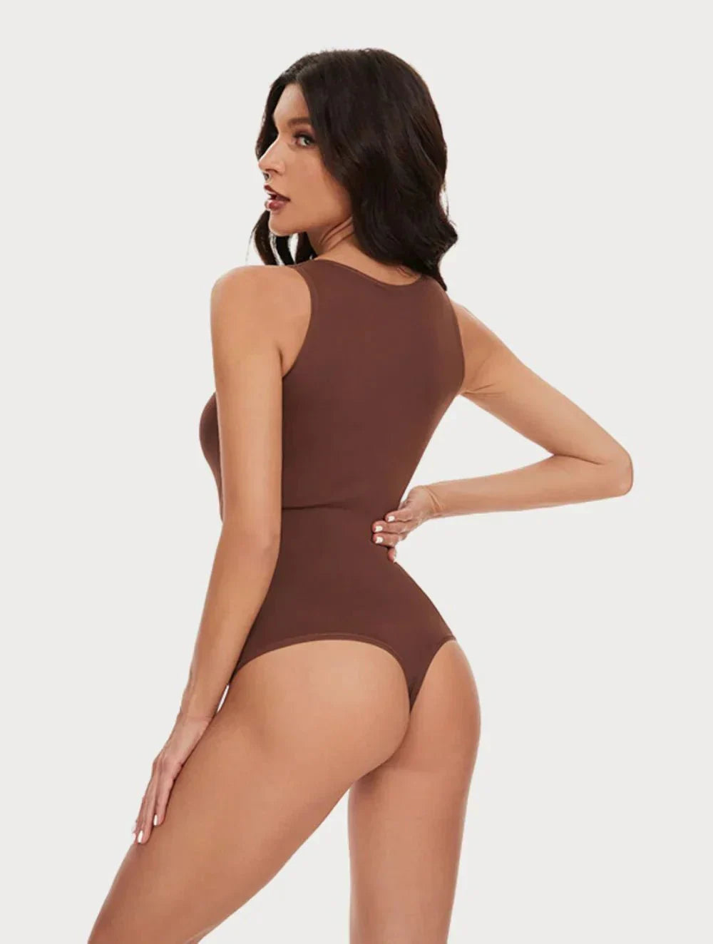 Round Neck Thong Bodysuit