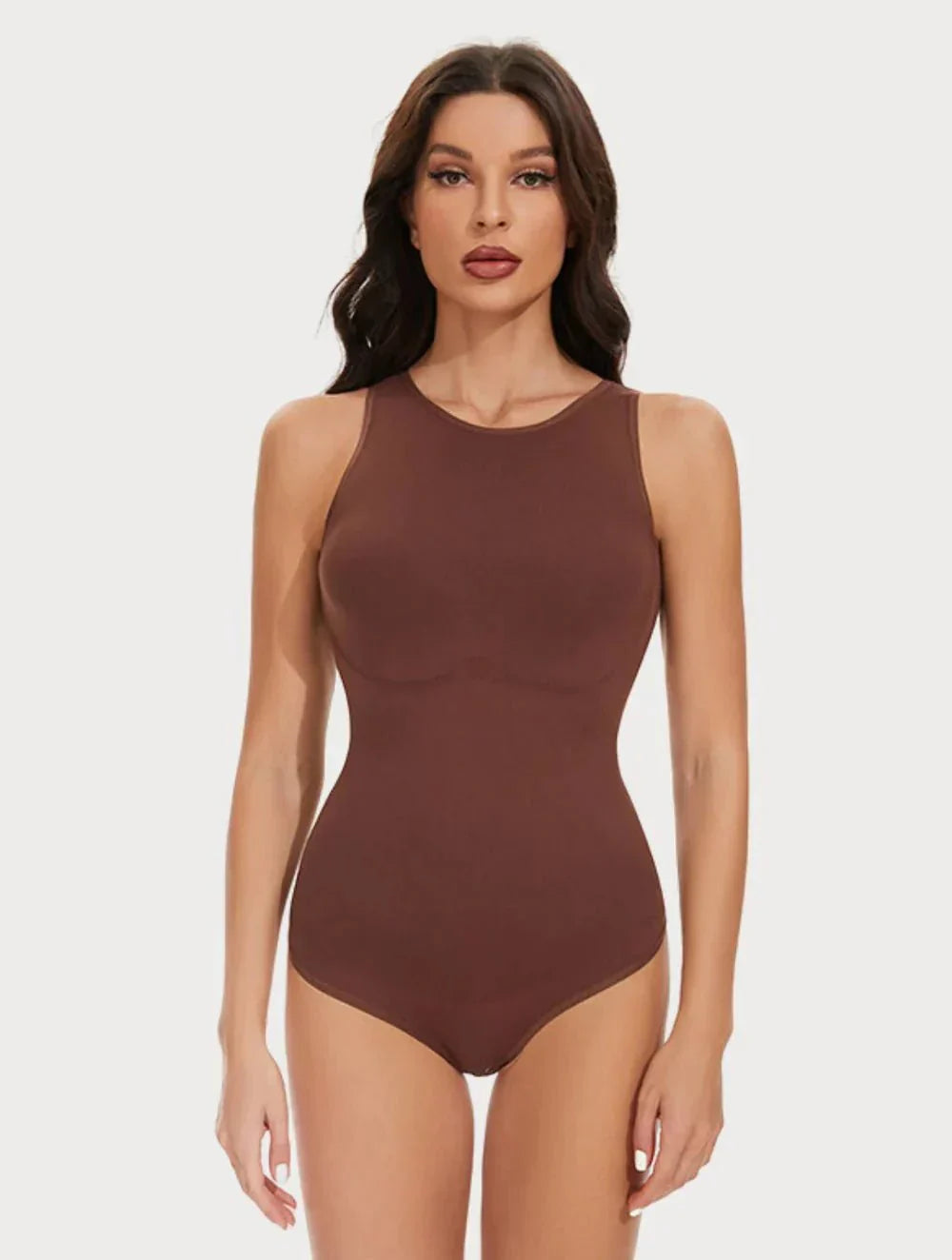 Round Neck Thong Bodysuit - GetLivetta