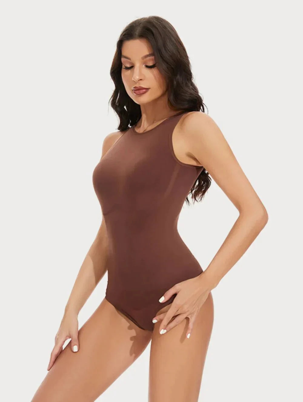 Round Neck Thong Bodysuit