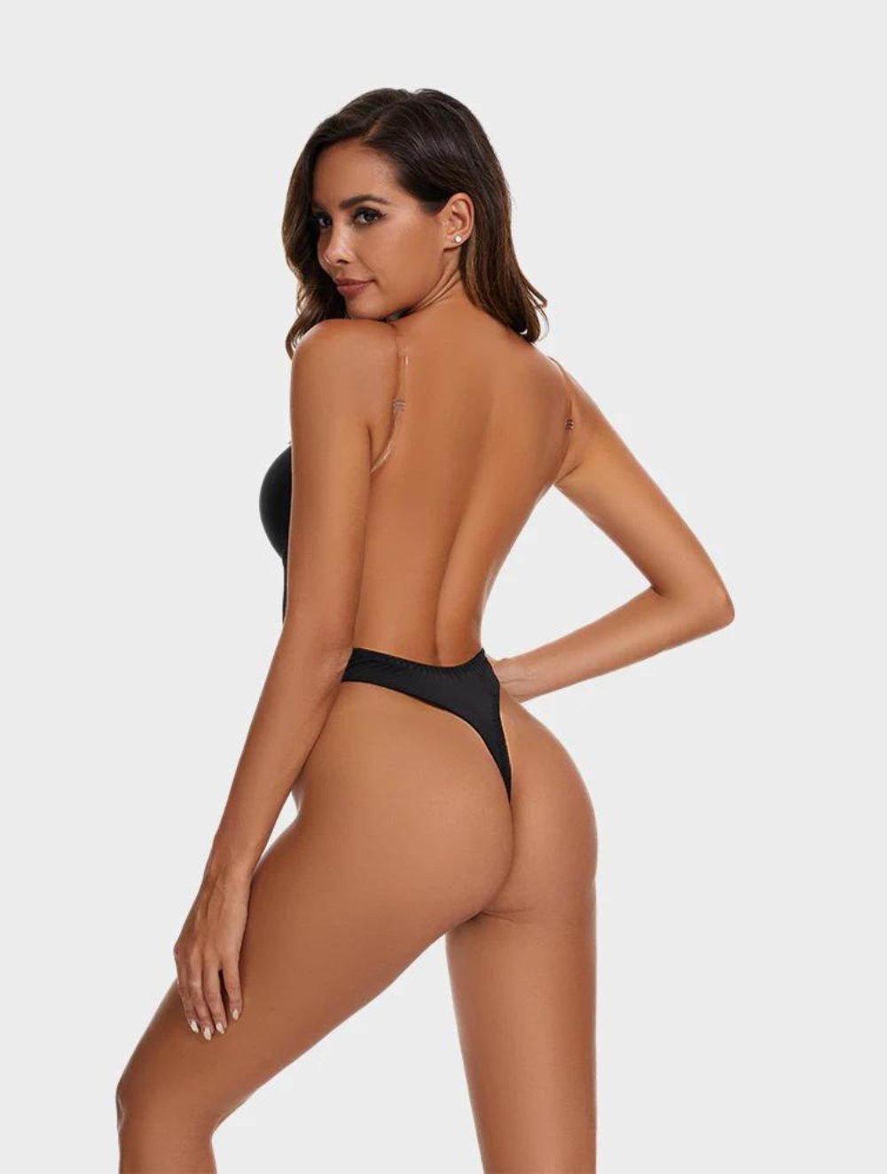 Strapless U Plunge Thong Bodysuit
