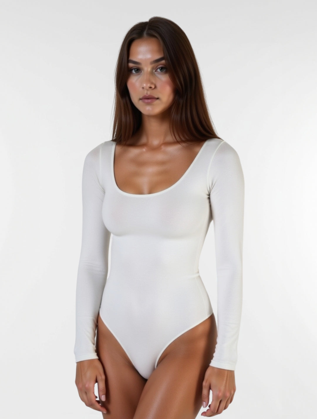 #04 Long Sleeve Thong Shapewear Bodysuit